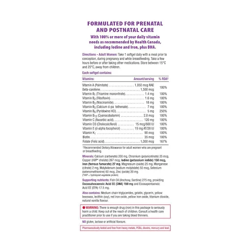 Jamieson Prenatal Complete with DHA 60 Softgels