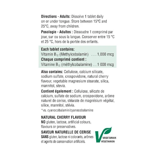 Jamieson Vitamin B12 Fast-Dissolving Tablets 1,000 mcg