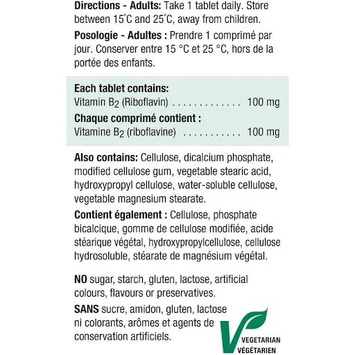 Jamieson Vitamin B2 100mg 100