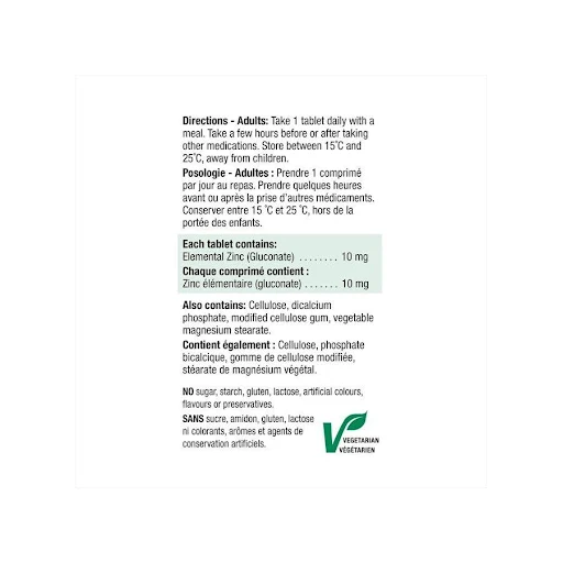 Jamieson Zinc 10 Mg 100 Tablets