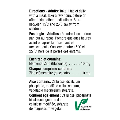 Jamieson Zinc 10 Mg 100 Tablets
